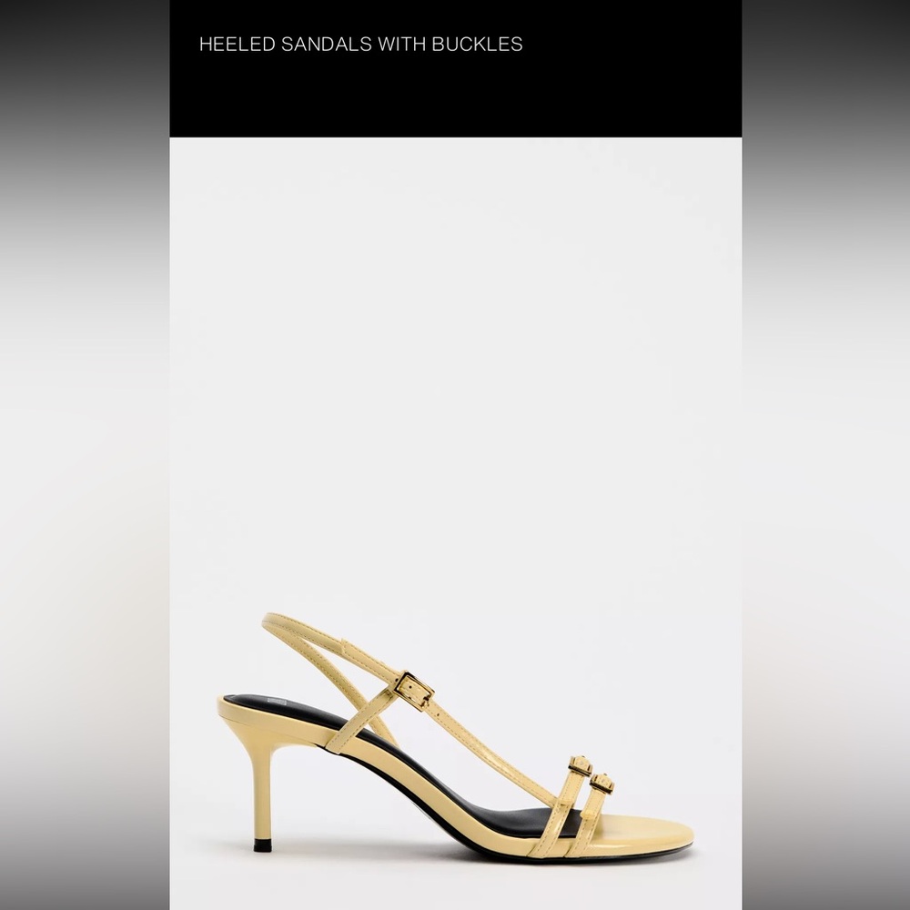 Zara Butter Yellow Strappy Sandals